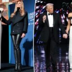 Melania Trump donates inaugural robe to the Smithsonian in leather-based leggings and Louboutins