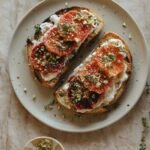 Blood Orange Burrata Toast with Pistachios & Honey