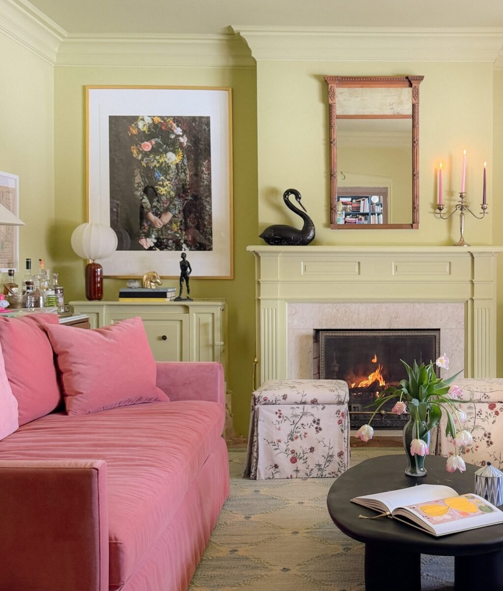 Green-family-room-with-pink-sofa-scaled.jpeg
