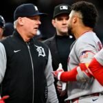 Benches empty throughout Tigers-Pink Sox recreation