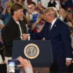 Jaxson Dart, Giants get reminder about politics mixing with sports activities