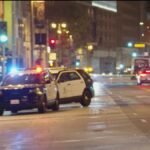 Man who tossed concrete, fireplace extinguisher from downtown roof arrested – NBC Los Angeles