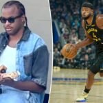 Warriors star Moses Moody performs guitar at Juneteenth celebration