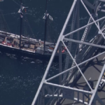 Ships traverse the Cape Cod Canal en path to Sail Boston