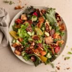 Heirloom Tomato Fattoush Salad With Crispy Halloumi