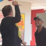 A person with a knife and one other one with a smile. Wendy’s encounter goes viral